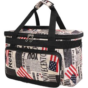 Large Fundamentals Art & Crafts Supplies Organizer Bag Padded Tote Adjustable Shoulder Bag Foldable Essentials Art Storage Cargo Carry Case for Brush Markers Pencils Sketchbook Watercolors Art Palette