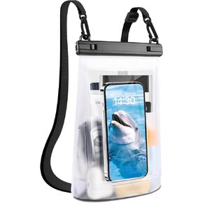 1.2L Waterproof Phone Pouch for iPhone 16 15 14 11 Pro Max & Galaxy S24 S21 - Floating Large Capacity Dry Bag Stores Sunscreen, Sunglasses - Oversized Waterproof Bag for Beach, Swimming, Kayaking