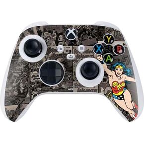 Skinit Decal Gaming Skin Compatible with Xbox Series S Controller - Officially Licensed DC Comics Wonder Woman Classic Action Pose Design