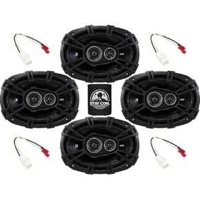 KICKER Speakers 6x9 inch for RAM 1500/2500/3500 2013-2023 Upgrade Kit - 4 Pack of DS Series with Harness, Car Audio Front and Rear Door Speaker DSC6930, 43DSC69304