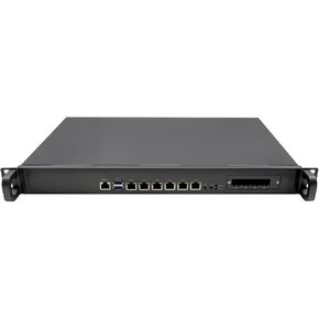 HUNSN 1U Firewall Appliance, OPNsense, VPN, Network Security Rackmount Hardware, I5 3210M, RZ02, 6 x Intel 2.5GbE 226-V LAN, 4 x SFP, Console, 0 RAM, 0 Storage, Barebone No System