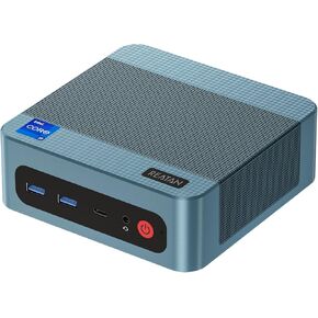 Reatan Mini PC Intel S6 Core i5 12450H(8C/12T,Turbo 4.4GHz), 16GB DDR4 512GB 3200 MHz NVMe SSD Gaming PC, 4K Triple Display, Mini Desktop Computer, WiFi6/BT5.2