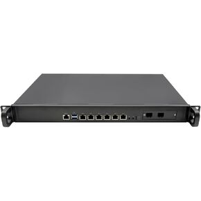 HUNSN 1U Firewall Appliance, OPNsense, VPN, Network Security Hardware, I5 3210M, RZ02, 6 x Intel 2.5GbE 226-V LAN, 2 x I350 1GbE LAN, Console, 0 RAM, 0 Storage, Barebone No System