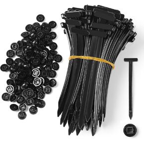 100 Pcs Nylon Universal Cable Tie Buckle - New Multifunctional Nylon Zip Ties With Pin & Button Design Plastic Cable Ties Tool Fasteners Car Body UV Resistant Zipties for Car Daily Repair