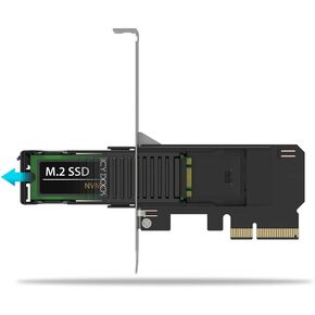 Removable M.2 NVMe SSD to PCIe 4.0 x4 Mobile Rack Adapter Card for PCIe Expansion Slot | ExpressSlot Core MB305M4P-B