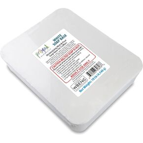 Primal Elements White Soap Base - Moisturizing Melt and Pour Glycerin Soap Base for Crafting and Soap Making, Vegan, Cruelty Free, Easy to Cut, Unscented - 10 Pound
