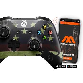MODDEDZONE Custom MODDED Wireless Controller for Xbox One S/X and PC - With Unique Smart Mods - Best For First Person Shooter Games - Handcrafted by Experts in USA with Unique Design - Gold