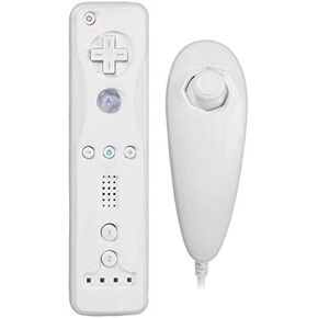 حالة مطاطية من المطاط السيليكون غلاف الهلام الناعم غلاف الجلد لقذيفة Wii جهاز التحكم عن بُعد لـ Wii Nunchuk silicstick case (Clear)