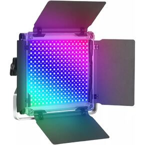 مصباح فيديو كاميرا LED ، بطارية اختيارية مع فوتوغرافي فوتوغرافي RGB480 Light + AC للاستوديوهات