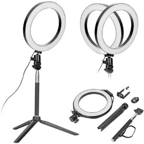 LED Beauty Live Broadcast Fill Light Set 20cm Fill Fill Five In (Black)