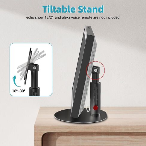 Adjustable Stand for Show 21/15, Tiltable Table Holder, Sturdy Aluminum Alloy, Smooth Angle Adjustment, Durable Desktop Bracket for Show 15 2nd Generation, Four Degree Height Device (Black) in Saudi Arabia