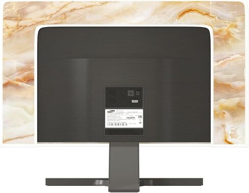 Baocicco Abstract Computer Monitor Cover with Marble Design Aesthetic Laptop Computer Cover for Xmas Home Office Decoration Anti-Static Dustproof Protective Cover for LCD/LED/HD 22, 23, 24, 25 Inch in Saudi Arabia