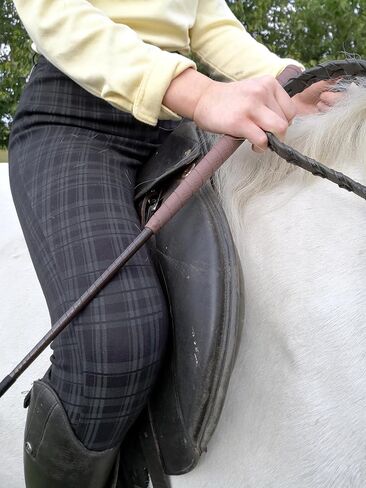 HUNTERS SADDLERY Leather Riding Crop for Horses Jump Bat Jockey Race Whip Show Jumping Racing Stick Equestrian Equine (Black, 24.5 inch) in Saudi Arabia