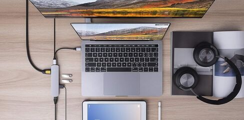 محور HyperDrive Tube 6 في 1 USB-C - رمادي in Kuwait
