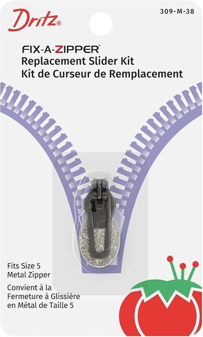 Dritz 309-M-38, Fix Replacement Slider Kit for Size 5 Metal Zipper, Antique Brass in Saudi Arabia