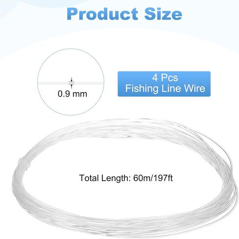 uxcell Fishing Line Wire Nylon Fishing String Wire Monofilament Invisible Cord for Hanging Decorations Balloon Crafts Jewelry Beading Making in Saudi Arabia