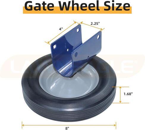 عجلة بوابة S16100600 للبوابات الأنبوبية المستديرة بقطر 1-5/8 بوصة إلى 2 بوصة، هيكل فولاذي صلب عالي الجودة ومواد مطاطية شديدة الصلابة لمختلف التضاريس مثل الخرسانة والعشب والأرضيات المرصوفة بالحصى in Kuwait