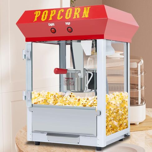 6 Ounce Popcorn Machine, Bar Style Popcorn Machine Popcorn Maker 600W Electric Popper for Home Theater Parties, and Events in Saudi Arabia