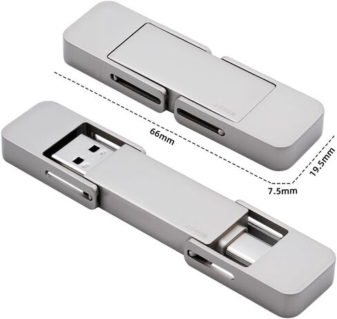 USB Drive 128GB External SSD,USB 3.2 Gen 2 A+C Dual Port Portable SSD,Up to 550MB/s for Data Storage, External Solid State Hard Drive for iPhone 15/16 /Android/PC/Mac/Laptop in Saudi Arabia