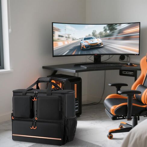 Computer Desktop Tower Case Carge Care ، حالة سفر للكمبيوتر الشخصي لصندوق الكمبيوتر للتحريك ، حقيبة ظهر للألعاب المحمولة للوحة المفاتيح والماوس والملحق in Kuwait