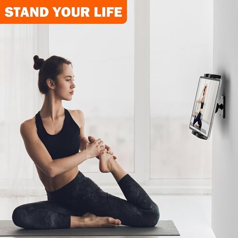 iTODOS Universal Tablet Wall Mount Holder for iPad, iPhone,Kindle Fire HD,Kindle Paper White,Galaxy Tabs,Google Nexus7/11,Switch,e-Reader,360°Adjustment Compatible with 4~12.9 inch Tablet and Phone in Saudi Arabia