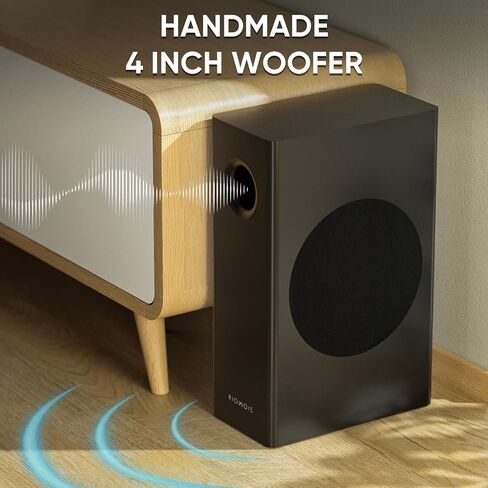 RIOWOIS Sound Bar for Smart TV, 2 in 1 Detachable Home Audio Soundbar Speaker,20" Sound Bar with Optical/AUX/HDMI-ARC/Bluetooth Connection, Wall Mountable in Saudi Arabia