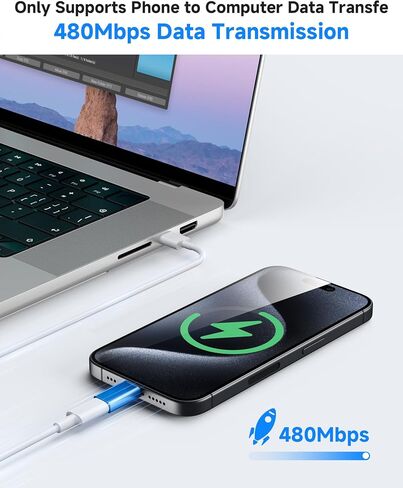 LERTOSEN MFi Certified USB C to Lightning Adapter 4-Pack | 27W Fast Charging & Data Sync, For iPhone 14/13/12/Pro/Max,iPad,AirPods, With Anti-Loss Lanyard,20000+Plug, Not for Audio/OTG in Saudi Arabia