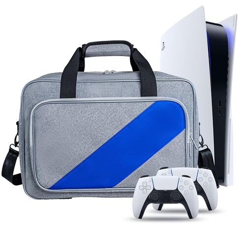 Weldilgit PS5 Carrying Case, Travel Case for PlayStation 5 Console, PlayStation Controllers& Accessories, Waterproof Thickened Protective Bag with Handle in Kuwait