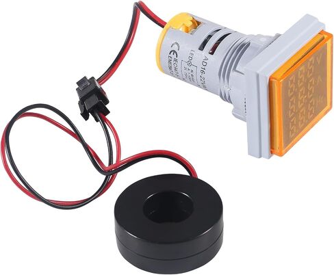2PCS 3 in 1 22mm LED Digital Voltmeter Ammeter AC 60-500V 0-100A 20-75Hz AC Current Frequency Meter Indicator Digital Voltage Amp Tester with CT (White) in Saudi Arabia