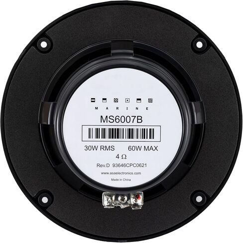 RecPro RV Speakers | 6.5" Marine Speaker | Coaxial Style | Color Options | Pair of Speakers (Black) in Saudi Arabia