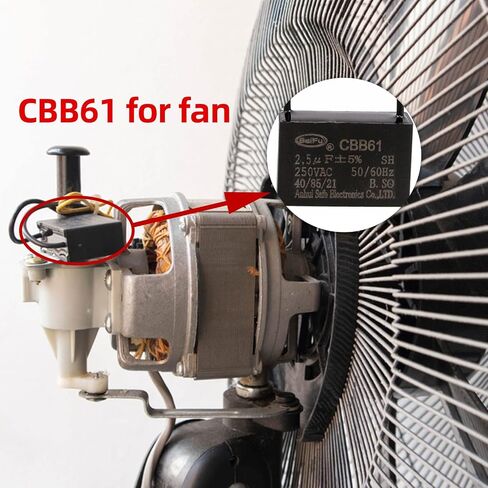 AKZYTUE CBB61 Capacitor 15uf 250V AC Ceiling Fan 2 Wire 50/60Hz for Starting Electric Fan Generator Pump Motor in Kuwait