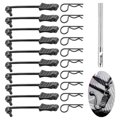10PCS AllinRC RC Body Clips w/Pull Tabs 2.5mm Hole Puncher for Traxxas TRX4M Losi Mini-T 2.0 Mini JRX2 HyperGo H16GT H16DR 1/16 1/18 RC Car Truck Crawler Body Clips (1mm Rod Black) in Kuwait