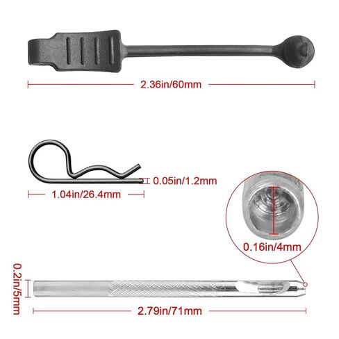 10PCS AllinRC RC Body Clips w/Pull Tabs 2.5mm Hole Puncher for Traxxas TRX4M Losi Mini-T 2.0 Mini JRX2 HyperGo H16GT H16DR 1/16 1/18 RC Car Truck Crawler Body Clips (1mm Rod Black) in Kuwait