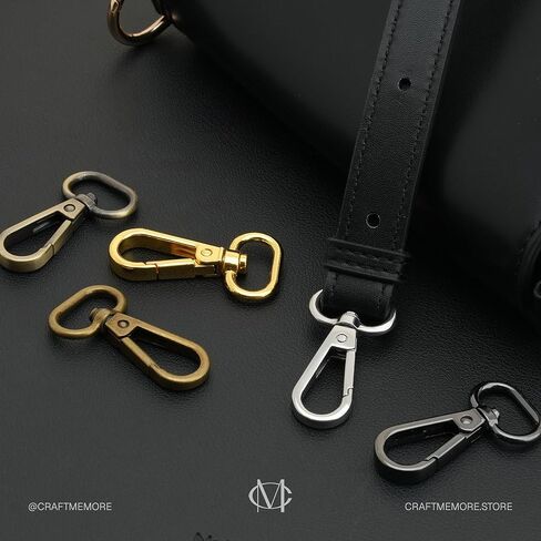 10 مجموعات من 10 مجموعات من خطافات المفاجئة النحاسية العتيقة من كرافتميمور، مشبك جراد البحر، بوابة دفع دوارة، مشابك عصرية مع حلقة على شكل حرف D FSD1 (1 بوصة) in Kuwait