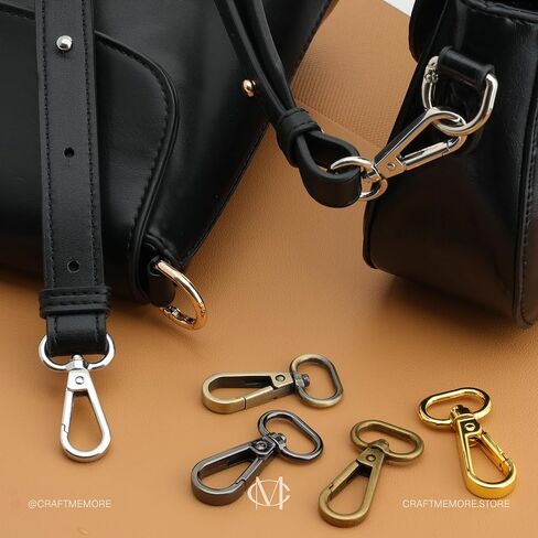 10 مجموعات من 10 مجموعات من خطافات المفاجئة النحاسية العتيقة من كرافتميمور، مشبك جراد البحر، بوابة دفع دوارة، مشابك عصرية مع حلقة على شكل حرف D FSD1 (1 بوصة) in Kuwait