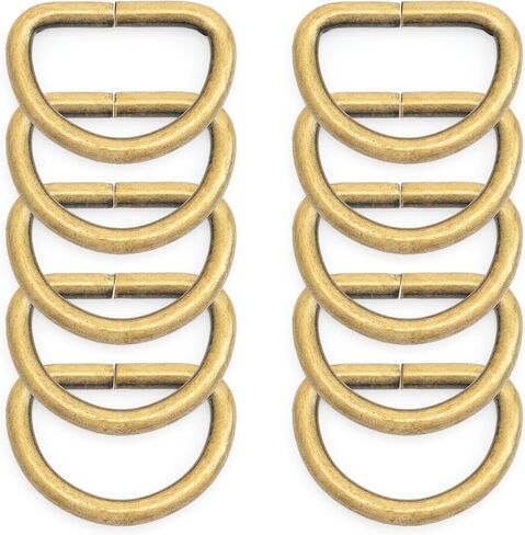 10 مجموعات من 10 مجموعات من خطافات المفاجئة النحاسية العتيقة من كرافتميمور، مشبك جراد البحر، بوابة دفع دوارة، مشابك عصرية مع حلقة على شكل حرف D FSD1 (1 بوصة) in Kuwait