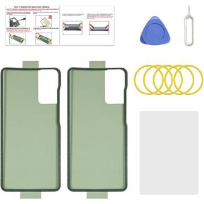 2 Pcs Galaxy S20 FE Back Cover Pre-Cut Sticker Tape Replacement, Back Cover Adhesive for Galaxy S20 FE with Tools & Instruction