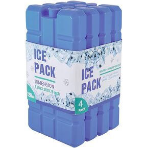 TrekProof Reusable Ice Packs for Lunch Boxes, Set of 4, BPA Free, Reusable and Long Lasting, Slim and Lightweight Design for Kids (Blue)