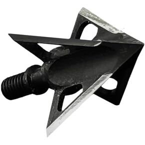 Tooth Of The Arrow Fixed Blade Broadheads 85/100/125 Grain, 1 Inch Cut, 4-Blade Vented, Hunting Broadheads, USA Made, 3 Pack