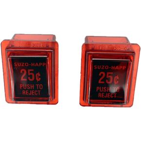 Arcade Reject Button Assembly -Red - Set of 2
