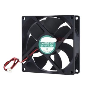 Cooling Fan TX9025L12S 2-Pin DC12V 0.16A 9CM 9025 Radiation Fan 9CM Black