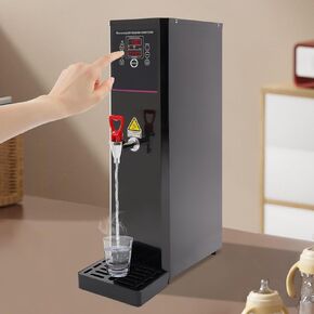 Electric Water Boiler, Step-Heating Commercial Hot Water Dispenser Fast Ready Water Boiler Machine Large Capacity 20L/5.28 gal for Tea Milk Restaurant Hotel Caterers, Restaurants, Black