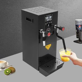 Electric Water Boiler, Step-Heating Commercial Hot Water Dispenser Fast Ready Water Boiler Machine Large Capacity 12L/3.2gal for Tea Milk Restaurant Hotel Caterers, Restaurants, Black