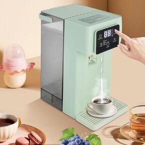Instant Hot Water Dispenser, 3L/0.79gal Electric Tea Kettle, Large Water Boiler Maker, 3s Quick Heating&Variable Presets Temperatures, with Child Locks & Night Lights, 1500W Green