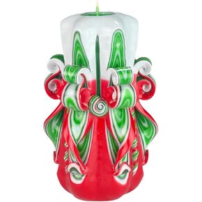 شمعة التصميم المصنوعة يدويًا ، شمعة زخرفية بدون رائحة 80 × 150 مم ، 56 ساعة شمعة أسطواني محترقة ، فتيل قطني لا يدخن ، زخرفة منزلية مثالية وهدية متعددة الاستخدامات