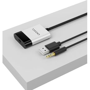 Bluetooth 5.0 aptX-HD Adapter with Y Cable Compatible with BMW CCC/CIC Systems with USB+AUX Interface (3000B)