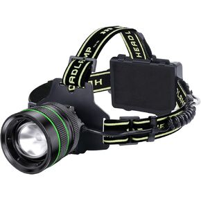 2000lm Super Bright LED LED قابلة لإعادة الشحن ، مصباح رأس قابل للتكبير مع 5 أوضاع للإضاءة ، 90 درجة قابلة للتعديل و IP67 مقاومة للماء للتخييم | المشي | التسلق | الصيد | الصيد | إصلاح السيارات