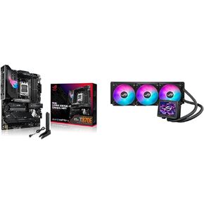 Bundle of ASUS ROG Strix X870E-E Gaming WiFi AMD AM5 ATX Motherboard, DDR5 AEMP, WiFi 7, 5X M.2 + ASUS ROG RYUJIN III 360 ARGB Extreme AIO CPU Liquid Cooler, AMD & Intel Ready, Asetek Gen8 V2 Pump
