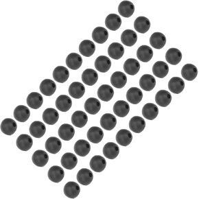 Rubber Shock Beads, Silicone Material 50pcs/set Carp Fishing Rig Beads 6mm for Protect the Of the Rod and the Buoy(black)