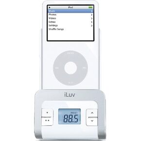iLuv I707WHT FM Transmitter with Integrated Car Adapter for iPod
